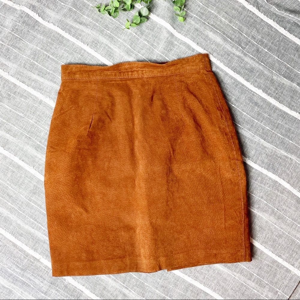 Vintage 100% Leather Skirt